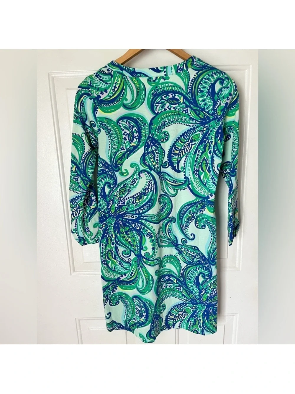 Lilly Pulitzer XS Rossmore Dress Cover Up Keep It Current Poolside Blue Light - Picture 5 of 7